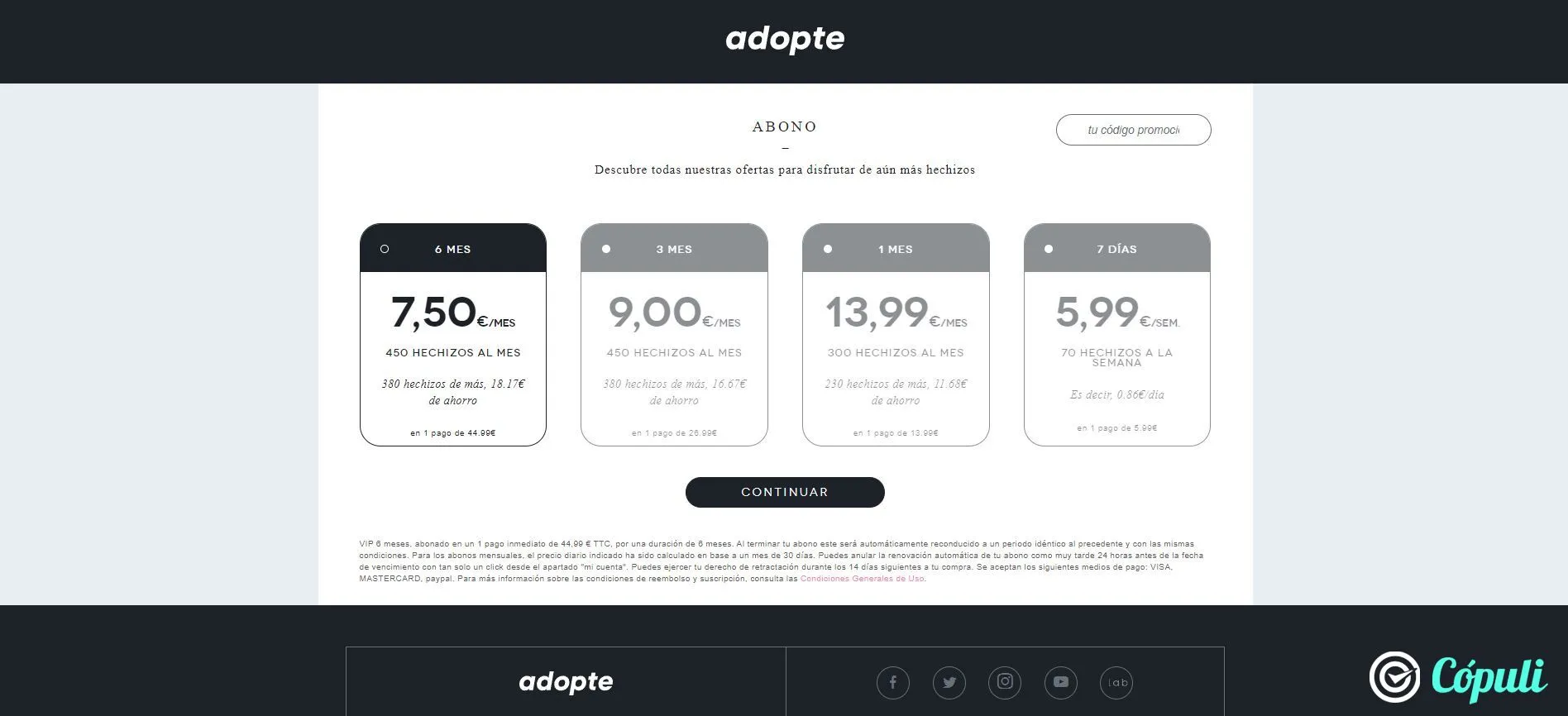 Adopte precios
